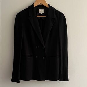 JUDITH & CHARLES black stretch double-breasted blazer, size 6
